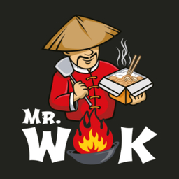 Mr. Wok logo.